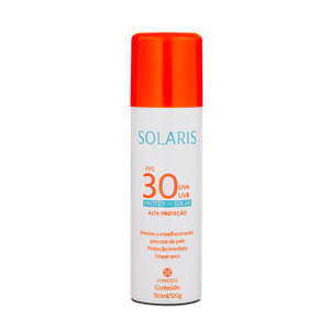 Protetor Solar Aerossol FPS 30 UVA e UVB Solaris 150ml