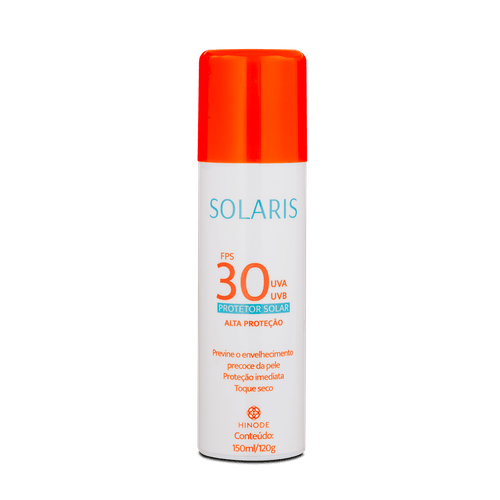 Protetor Solar Aerossol FPS 30 UVA e UVB Solaris 150ml