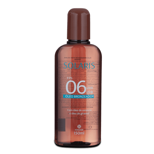 Óleo Bronzeador FPS 6 Uva E Uvb Solaris 150ml