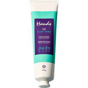 Luva De Silicone Aloe Vera  Creme Para As Mãos Hands 100g