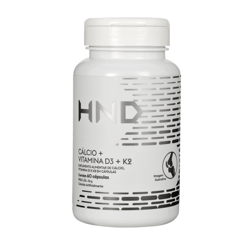 Cálcio + Vitamina D3 + K2 em 60 Cápsulas HND