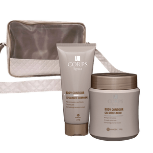 Kit Bolsa + Gel Redutor de Medidas + Esfoliante Body Contour Corps Lígnea