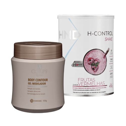 Kit Verão Gel Redutor e Shake Sabor Frutas Vermelhas