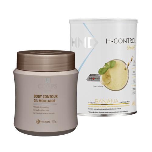 Kit Verão Gel Redutor e Shake Sabor Banana Zero Lactose
